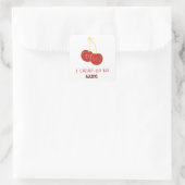 Ik Cherry-ish You Funny Love Appreciance Couple Vierkante Sticker (Tas)