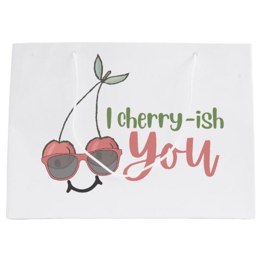 Ik Cherry-ish You Gift Bag Groot Cadeauzakje (Voorkant)