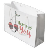 Ik Cherry-ish You Gift Bag Groot Cadeauzakje (Achterkant Gekanteld)