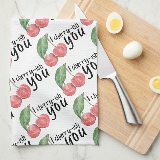 Ik Cherry-ish You Kitchen Towel Theedoek (Quarter Fold)