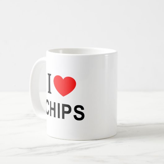 IK ❤️ CHIPS IK HOU VAN CHIPS I HEART CHIPS KOFFIEMOK (Voorkant links)