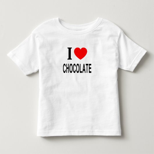 Ik ❤️ CHOCOLADE Ik HOU VAN CHOCOLADE Ik HART CHOCO Kinder Shirts (Voorkant)