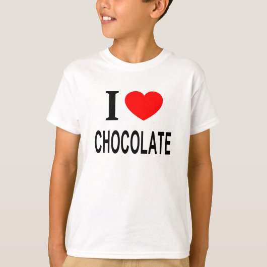 Ik ❤️ CHOCOLADE Ik HOU VAN CHOCOLADE Ik HART CHOCO T-shirt (Voorkant)