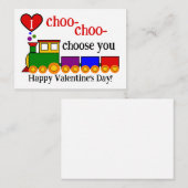 Ik Choo Choo Kies jou Valentijnsdag Kind klas Notitiekaartje (Voorkant / Achterkant)