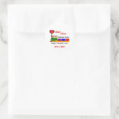 Ik choo-choo Valentijnsdag Kindernaam Ronde Sticker (Tas)
