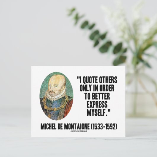 Ik citeer anderen alleen om mezelf beter uit te dr briefkaart (Staand voorkant)