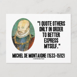 Ik citeer anderen alleen om mezelf beter uit te dr briefkaart