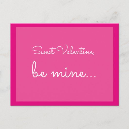 Ik citeer: Sweet Valentijn, ben van mij Feestdagenkaart (Voorkant)