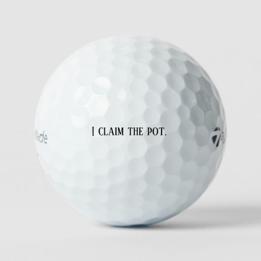 “Ik Claim de Pot” Skins Game Mindset Cadeau Golfballen (Voorkant)