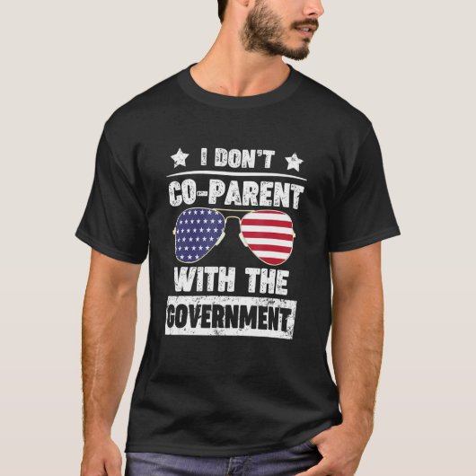 Ik Co-ouder Niet Met De Overheid T-shirt (Voorkant)