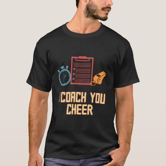 Ik coach je juichen Grappig coaching Humor Mentor  T-shirt (Voorkant)