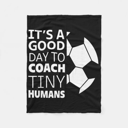 Ik Coach Kleine Mensen Grappige Voetbalcoach Train Fleece Deken (Voorkant)