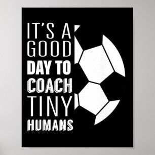 Ik Coach Kleine Mensen Grappige Voetbalcoach Train Poster