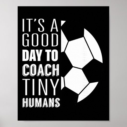 Ik Coach Kleine Mensen Grappige Voetbalcoach Train Poster (Voorkant)