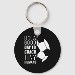 Ik Coach Kleine Mensen Grappige Voetbalcoach Train Sleutelhanger