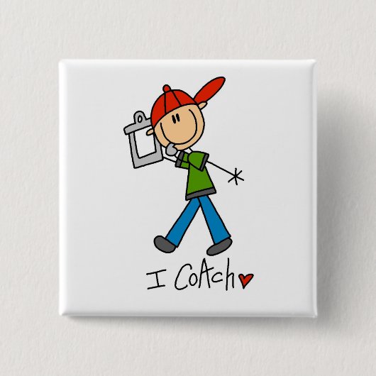 Ik Coach Vierkante Button 5,1 Cm (Voorkant)