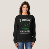 Ik Codeer Als Een Meisje Computer Programmeren Sch Trui (Voorkant volledig)