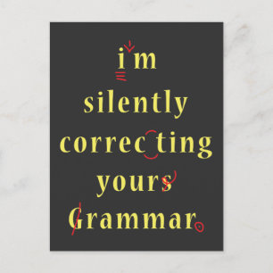 Ik corrigeer je Grammar High School. Briefkaart