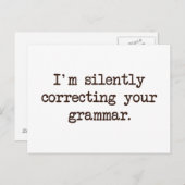 Ik corrigeer je Grammar stilletjes. Briefkaart (Voorkant / Achterkant)