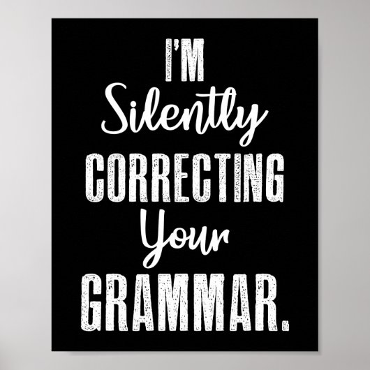 Ik corrigeer je Grammar stilletjes Poster (Voorkant)