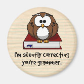 Ik corrigeer je Grammar Wise Owl. Magneet (Voorkant)