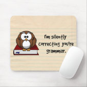 Ik corrigeer je Grammar Wise Owl. Muismat (Met muis)