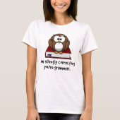 Ik corrigeer je Grammar Wise Owl. T-shirt (Voorkant)