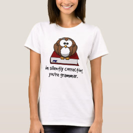 Ik corrigeer je Grammar Wise Owl. T-shirt