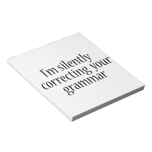 Ik corrigeer je grammatica Funny shirt. Notitieblok (Schuin)