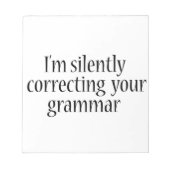 Ik corrigeer je grammatica Funny shirt. Notitieblok (Voorkant)