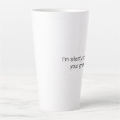 Ik corrigeer je grammatica grappig. latte mok (Voorkant)