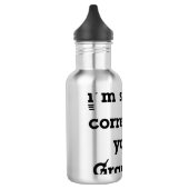 "Ik corrigeer je grammatica in stilte" grappig Waterfles (Links)