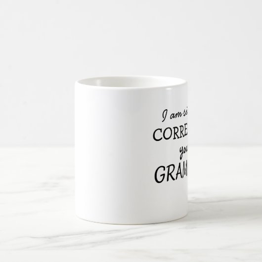 Ik corrigeer je grammatica. koffiemok (Center)