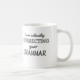 Ik corrigeer je grammatica. koffiemok