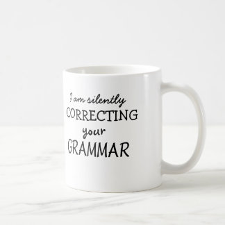 Ik corrigeer je grammatica. koffiemok