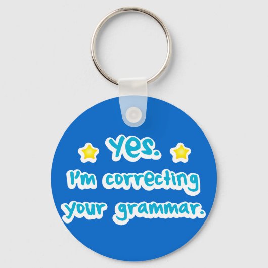 Ik corrigeer je grammatica sleutelhanger (Voorkant)