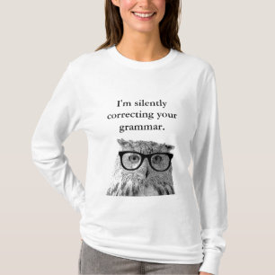 Ik corrigeer je grammaticale shirt. t-shirt