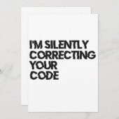 Ik corrigeer stilletjes je code grappige programme kaart (Voorkant / Achterkant)