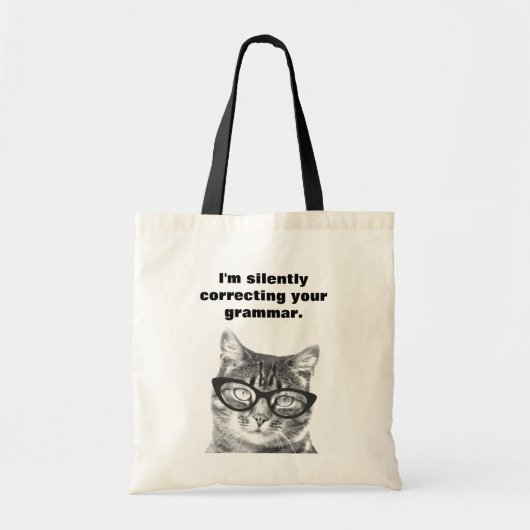 Ik corrigeer stilletjes je grammatica kat tas (Voorkant)