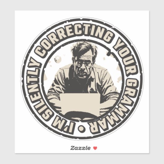 Ik Corrigeer Stilletjes Je Grammatica Sticker (Vel)
