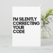 Ik Corrigeer Stilzwijgend Jouw Code Grappige Progr Kaart (Staand voorkant)