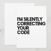 Ik Corrigeer Stilzwijgend Jouw Code Grappige Progr Kaart (Voorkant / Achterkant)