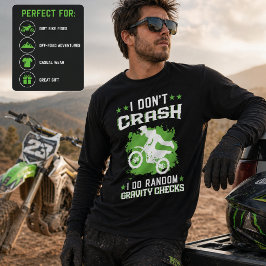 Ik Crash Niet Ik Doe Willekeurige Zwaartekracht Co Tri-Blend Shirt
