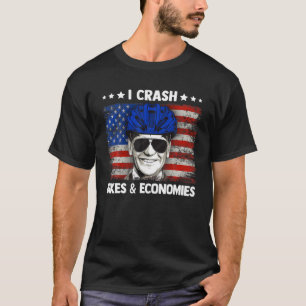Ik crasht fietsen en bezuinigingen op een grappig t-shirt