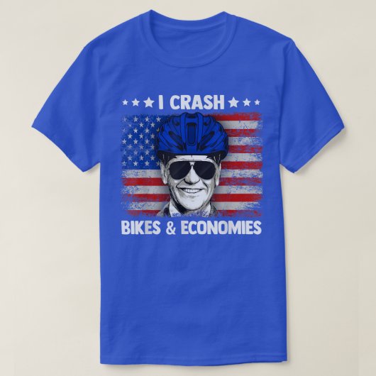 Ik crasht fietsen en bezuinigingen op een grappig  t-shirt (Design voorkant)