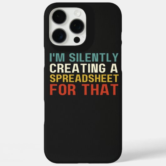 Ik Creëer daar in stilte een spreadsheet voor, leu Case-Mate iPhone Case (Achterkant)