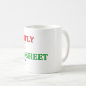 Ik Creëer daar stilletjes een spreadsheet voor Koffiemok (Voorkant rechts)