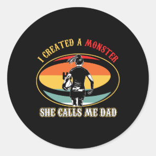 Ik Creëer een monster dat ze me pap tapijt vaders  Ronde Sticker