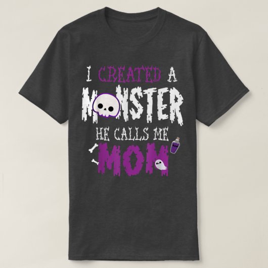 Ik Creëer een Monster Halloween Costume T-shirt vo (Design voorkant)