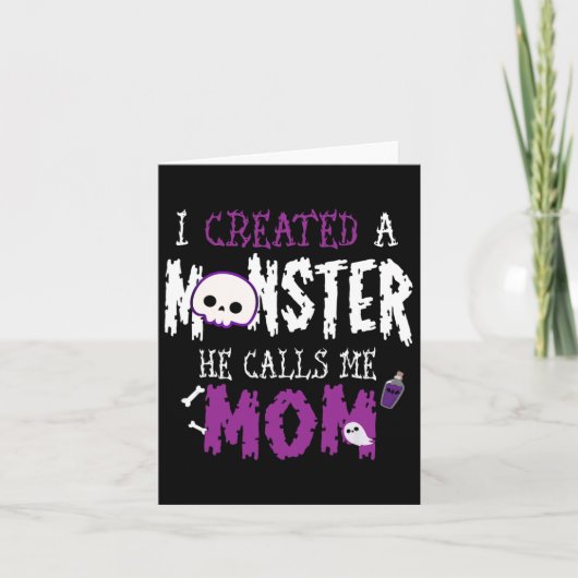 Ik Creëer een Monster Halloween Costume T-shirt vo Kaart (Voorkant)